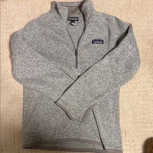 Patagonia Women's Zip-Up Sweater in Light Gray